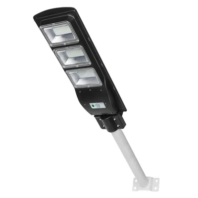 Eruule Solar Street Path Light Outdoor 180leds Radar Sensor Remote Control Wireless Lamps Ip65 Waterproof L In Black
