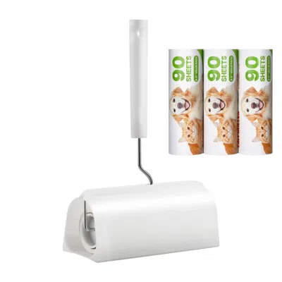 Eruule Sticky Lint Roller, 3 Pack Large Pet Hair Rollers Remover Set, 270 Sheets Extra Sticky Lint Roller W In White