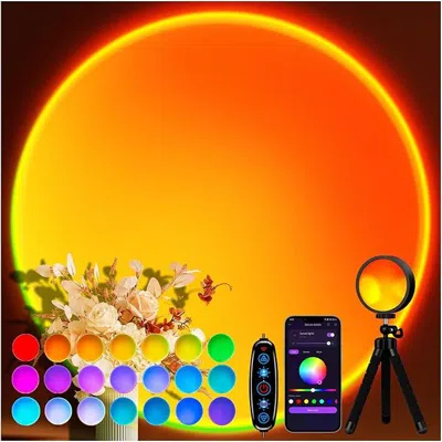 Eruule Sunset Lamp Projector Sunlight Lamp Mood Lighting In Black