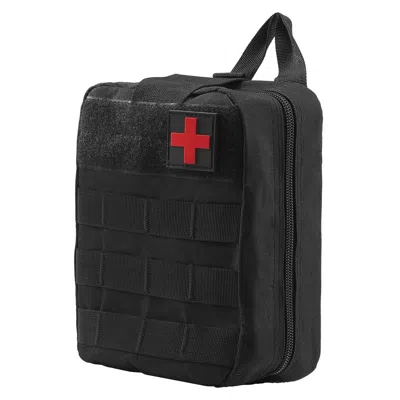 Eruule Survival First Aid Kit, 250 Pieces, 600d Nylon Trauma First Aid Bag, Survival Gear And Equipment, Em In Black