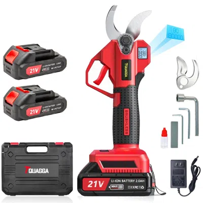 Eruule Upgraded Electric Pruning Shears,1.2" Cutting Diameter Cordless Power Pruner With Lcd Display, Brush