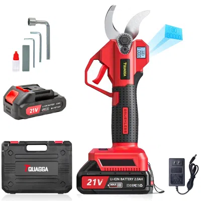 Eruule Upgraded Electric Pruning Shears,1.2" Cutting Diameter Cordless Power Pruner With Lcd Display, Brush