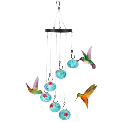 Eruule Wind Chimes Humming Bird Feeder Ant And Bee Proof Outdoor Hanging Hummingbird Feeder For Viewing Dec