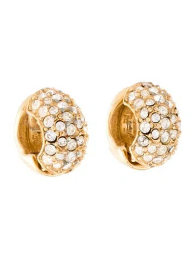 Pre-owned Erwin Pearl Crystal Clip-on Earrings In Multi