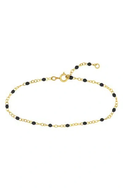 Es Jewelry Enamel Chain Bracelet In Black