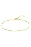 Es Jewelry Enamel Chain Bracelet In Light Green