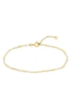 Es Jewelry Enamel Chain Bracelet In White