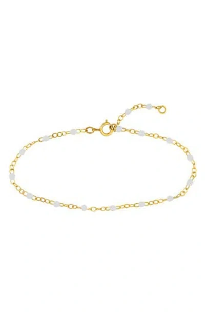 Es Jewelry Enamel Chain Bracelet In White