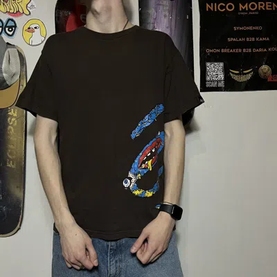 Pre-owned Es X Vintage Es Skateboarding Y2k T-shirt In Brown