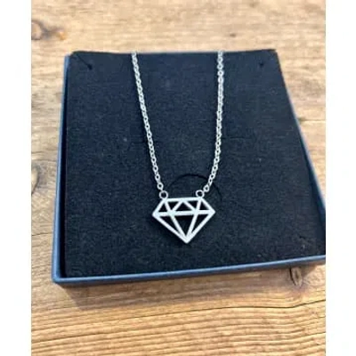 Esa Evans Diamond Necklace | Stainless Steel In Neutral