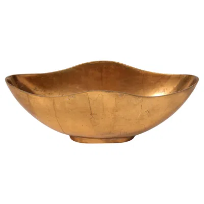 Pre-owned Esa Fedrigolli Large Bronze Bowl By  In Gold