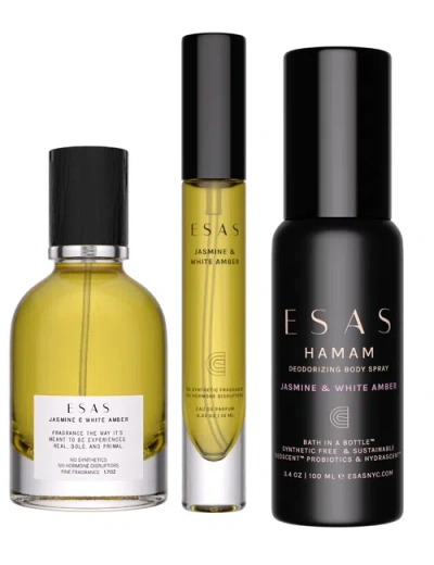 Esas Nyc Jasmine & White Amber Organic Eau De Parfum Gift Set In Multi