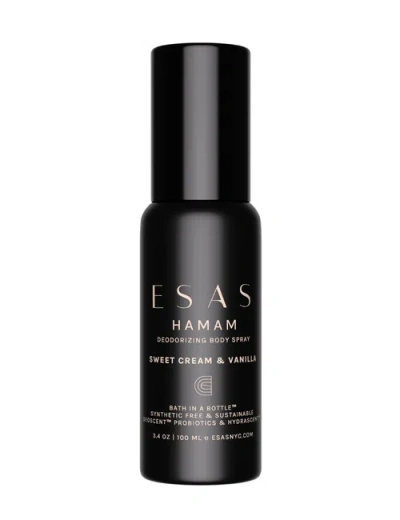 Esas Nyc Sweet Cream & Vanilla Organic Hamam Deo Body Spray In Black