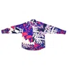 Esc Women's Red / Blue Shirt - Kumadori Red Print In Multi