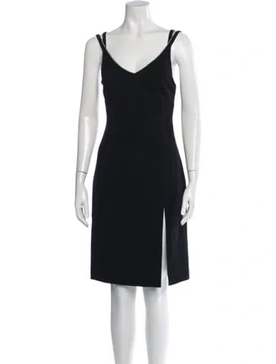 Pre-owned Escada 2000's Mini Dress In Black