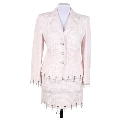 Pre-owned Escada 2000s  Skirt Suit In Gray