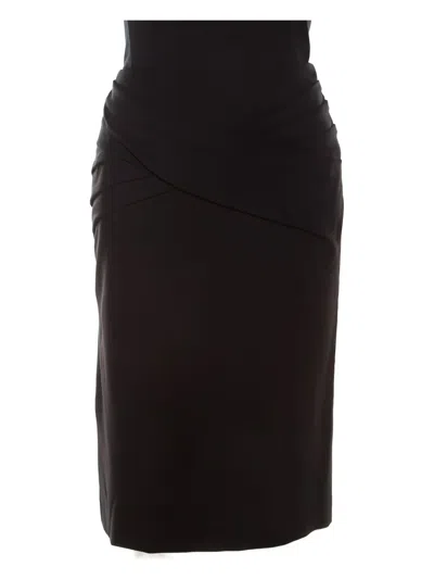 Pre-owned Escada 2024 Draped Skirt In Black