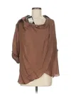 Escada 3/4 Sleeve Blouse In Brown