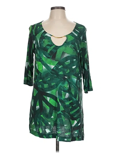 Pre-owned Escada 3/4 Sleeve Blouse In Green