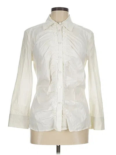 Pre-owned Escada 3/4 Sleeve Blouse In Ivory