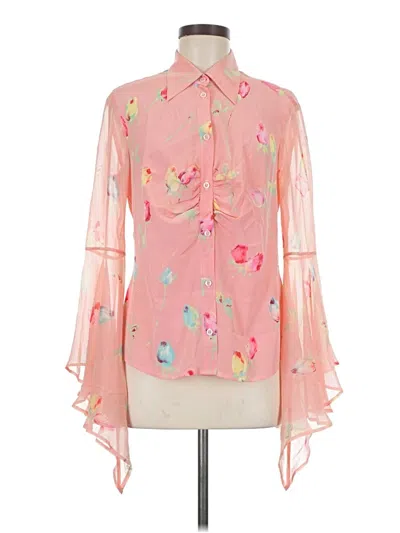 Pre-owned Escada 3/4 Sleeve Blouse In Pink
