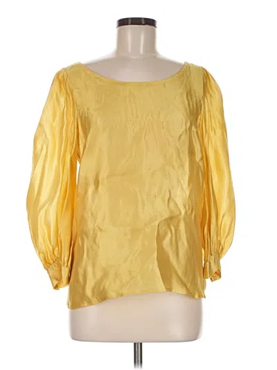 Pre-owned Escada 3/4 Sleeve Blouse In Yellow