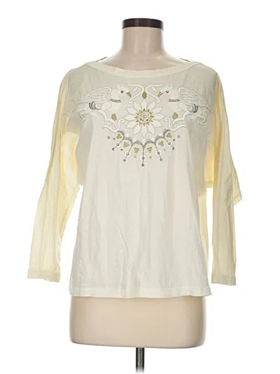 Pre-owned Escada 3/4 Sleeve T-shirt In White