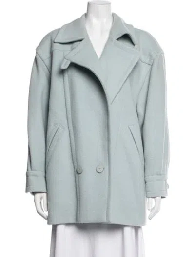 Pre-owned Escada Alpaca Coat In Blue
