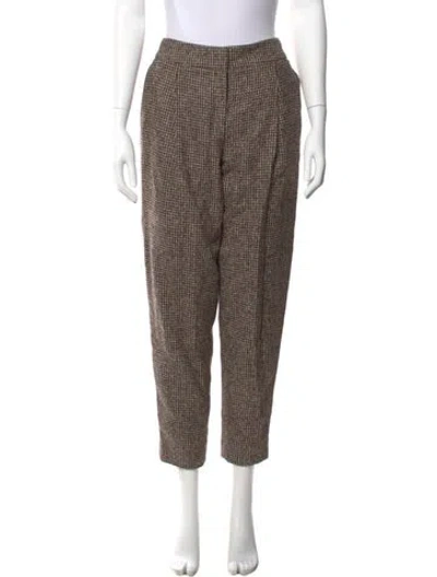 Pre-owned Escada Alpaca Straight Leg Pants In Neutral