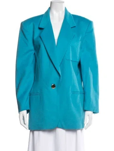 Pre-owned Escada Angora Blazer In Blue