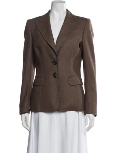 Pre-owned Escada Angora Blazer In Brown
