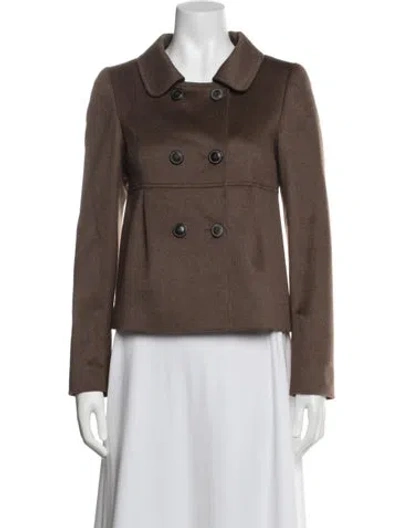 Pre-owned Escada Angora Blazer In Brown