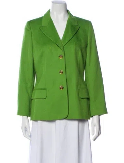 Pre-owned Escada Angora Blazer In Green