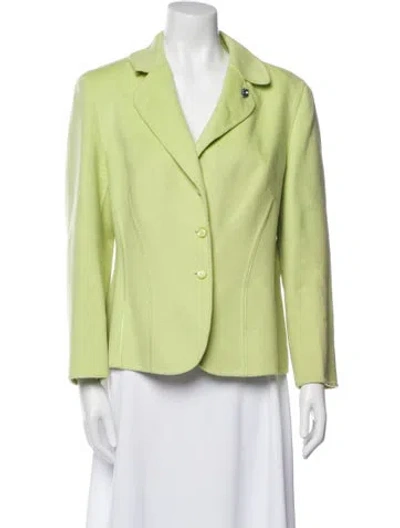 Pre-owned Escada Angora Blazer In Green