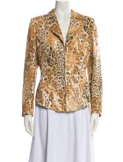 Pre-owned Escada Animal Print Blazer In Multi