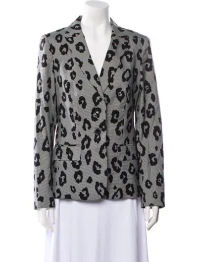 Pre-owned Escada Animal Print Blazer In Multi