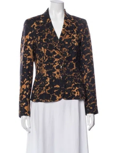 Pre-owned Escada Animal Print Coat In Multi