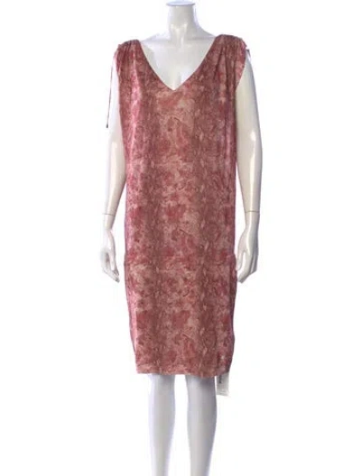 Pre-owned Escada Animal Print Knee-length Dress In Multi