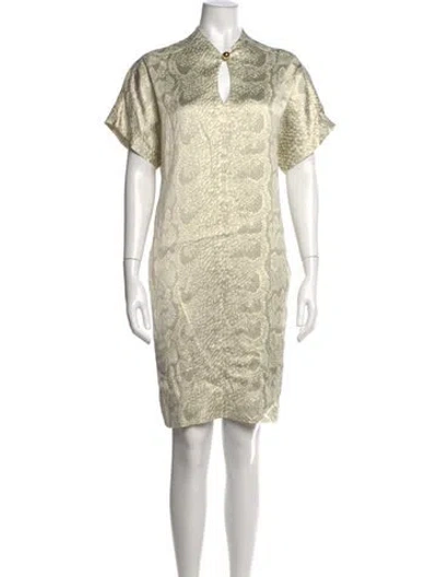 Pre-owned Escada Animal Print Knee-length Dress In Neutrals