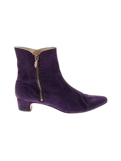 Pre-owned Escada Ankle Boots In Purple