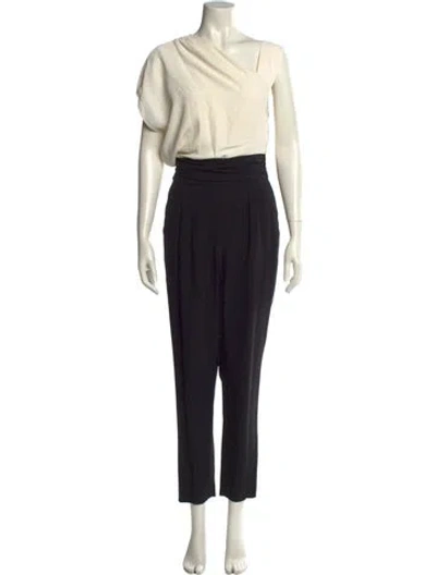 Pre-owned Escada Asymmetrical Jumpsuit In Black