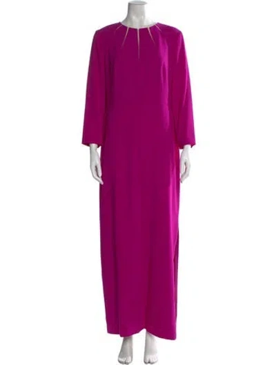Pre-owned Escada Asymmetrical Long Dress In Purple
