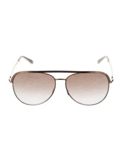 Pre-owned Escada Aviator Gradient Sunglasses In Neutrals