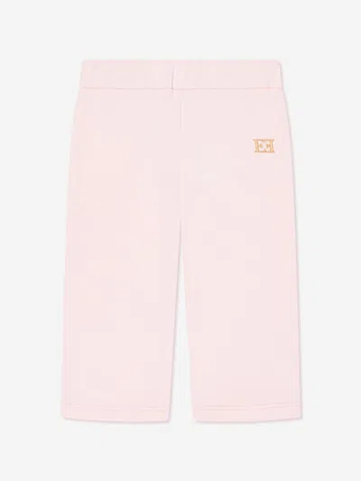 Escada Baby Girls Embroidered Logo Jersey Trousers In Pink