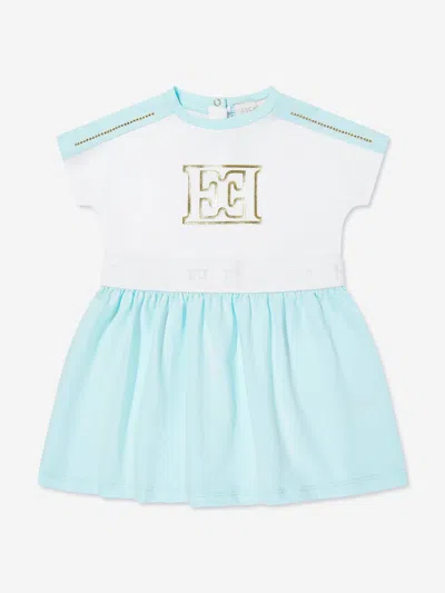 Escada Kids'  Baby Girls Logo Dress In White
