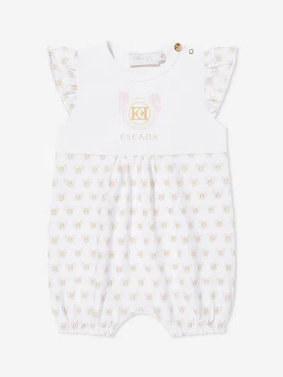 Escada Baby Girls Logo Romper In White
