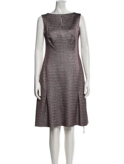 Pre-owned Escada Bateau Neckline Knee-length Dress In Multi