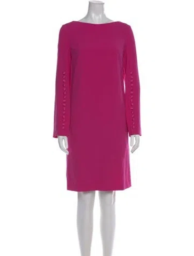 Pre-owned Escada Bateau Neckline Knee-length Dress In Purple