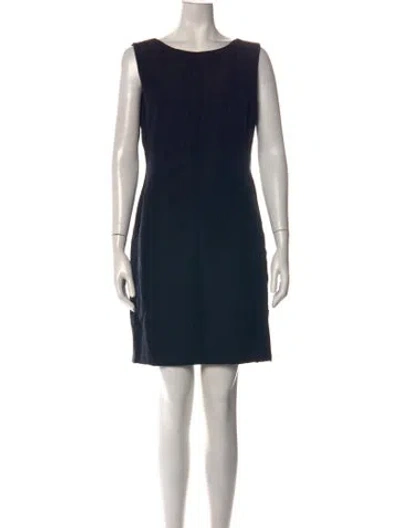 Pre-owned Escada Bateau Neckline Long Dress In Black