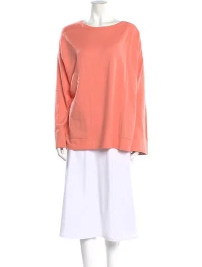 Pre-owned Escada Bateau Neckline Sweater In Pink